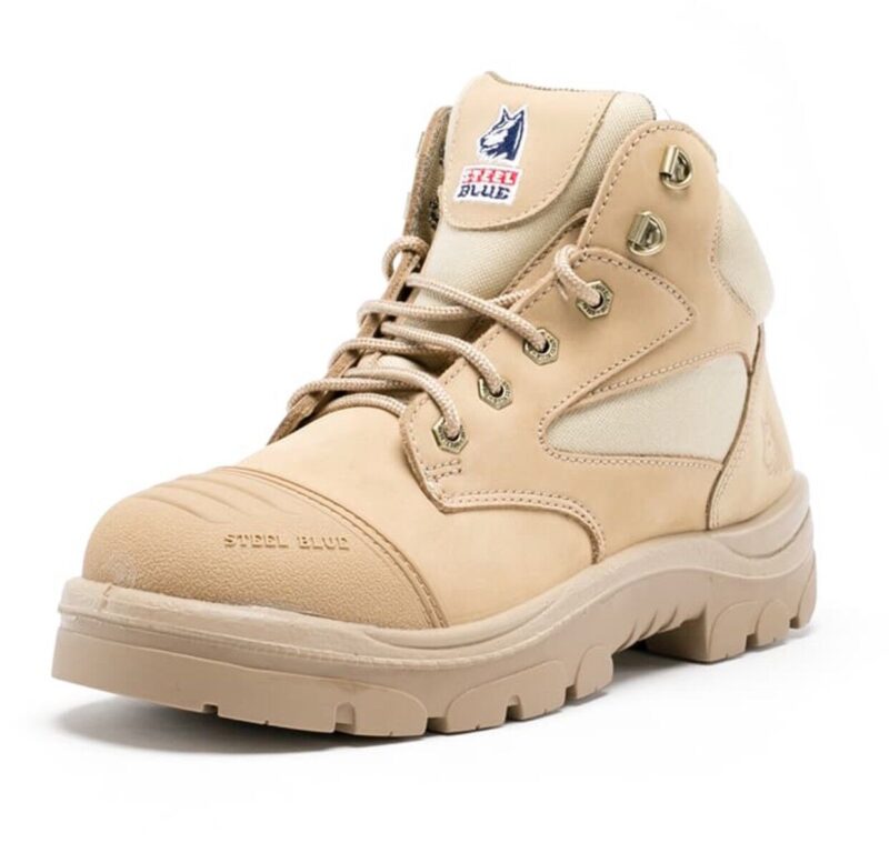 Steel Blue Parkes 312658 SAND Steel Toe Cap Safety Work Boots. ZIP & SCUFF CAP