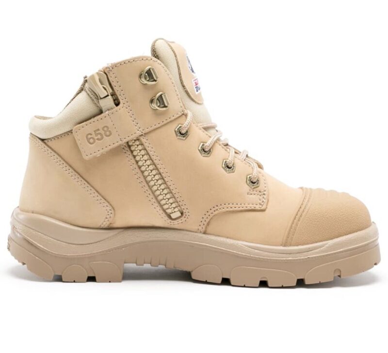 Steel Blue Parkes 312658 SAND Steel Toe Cap Safety Work Boots. ZIP & SCUFF CAP
