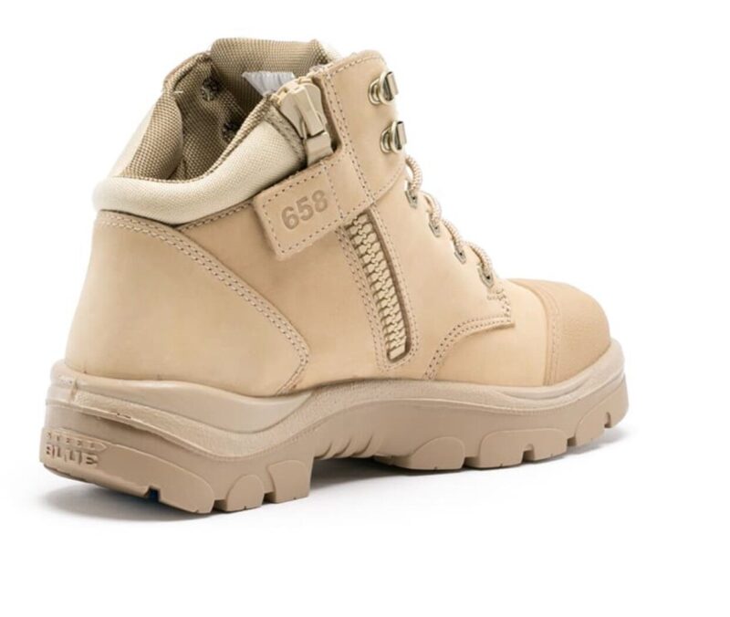 Steel Blue Parkes 312658 SAND Steel Toe Cap Safety Work Boots. ZIP & SCUFF CAP