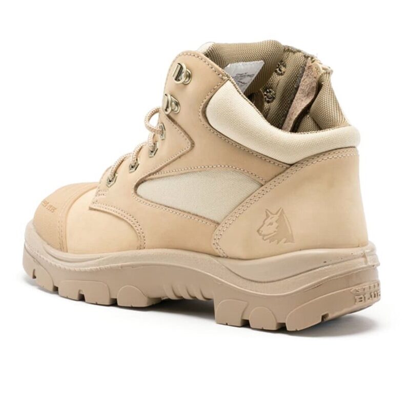Steel Blue Parkes 312658 SAND Steel Toe Cap Safety Work Boots. ZIP & SCUFF CAP