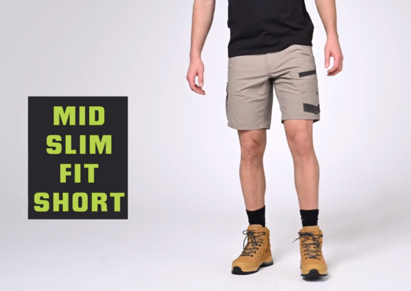 Hard Yakka Y05160 RAPTOR ACTIVE Work Shorts. Reinforced Stretch Fabric. Slim Fit
