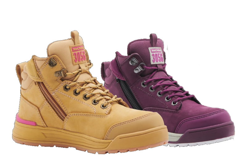 Hard Yakka Y60250 Work Boots SHIRAZ Women's Steel Cap Safety Lace-Up & Zip Side