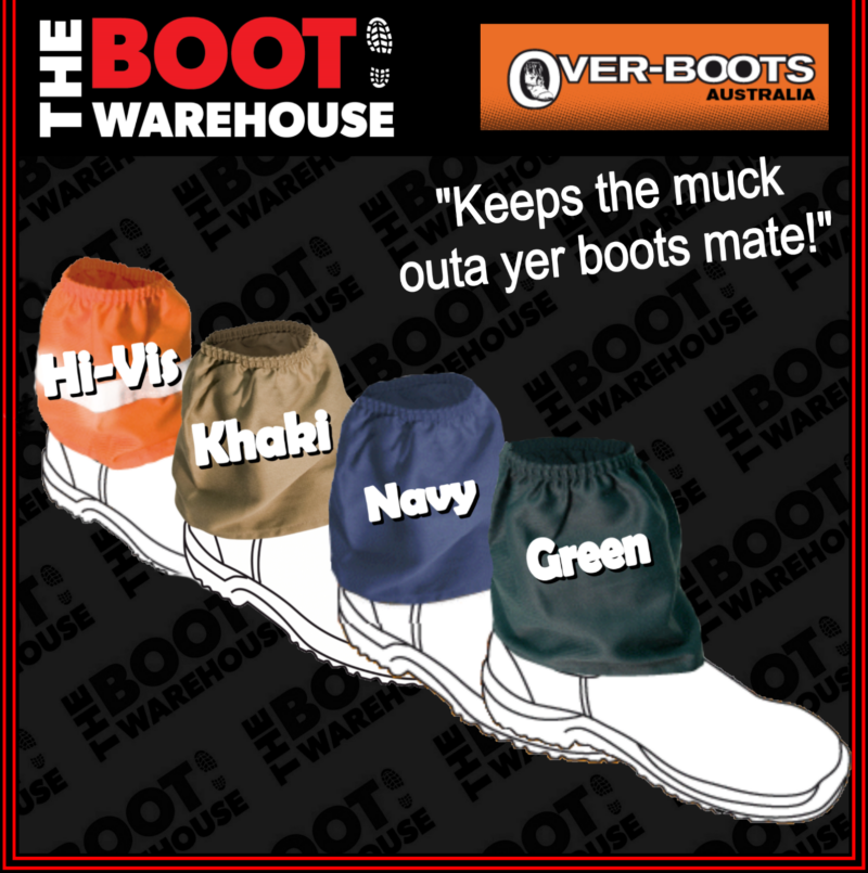 OVER-BOOTS Work Boot Covers - Redback, Mongrel, Blundstone, Oliver  -  4 Colours