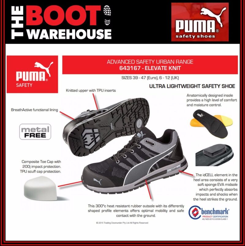Puma ELEVATE KNIT 643167 - LIGHT WEIGHT Anti-Slip, Safety, Work Boot / Shoes