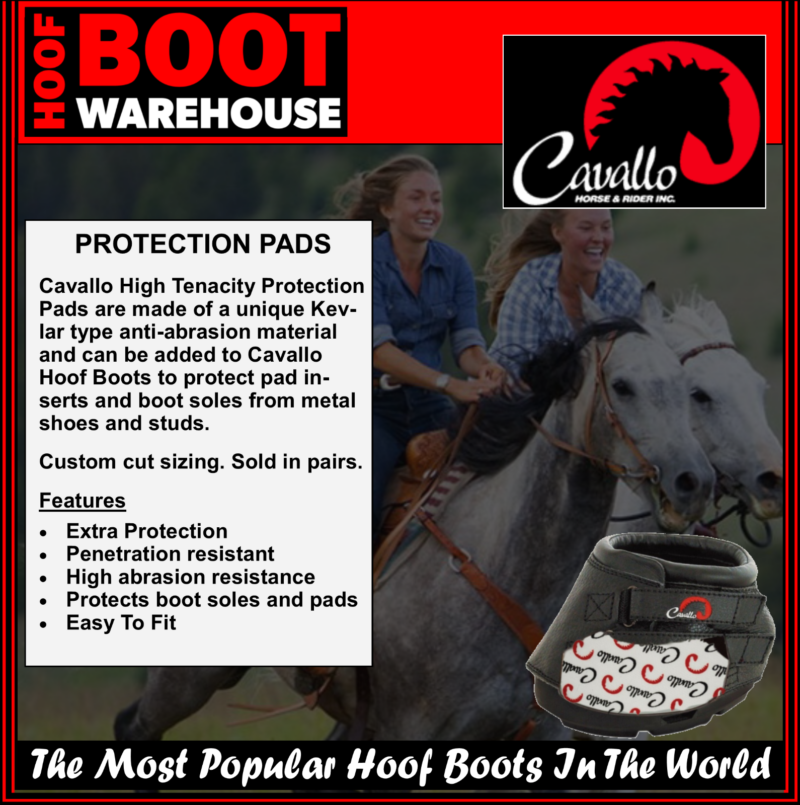 Cavallo Hoof Boots Protection Pads (Pair) Removable Insole For Extra Protection