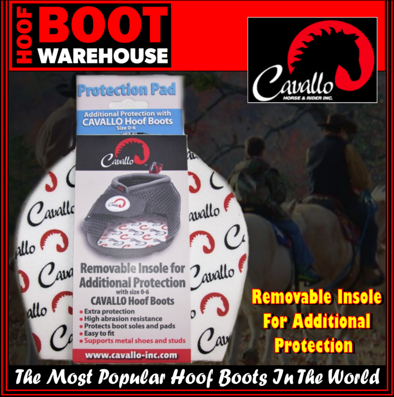 Cavallo Hoof Boots Protection Pads (Pair) Removable Insole For Extra Protection