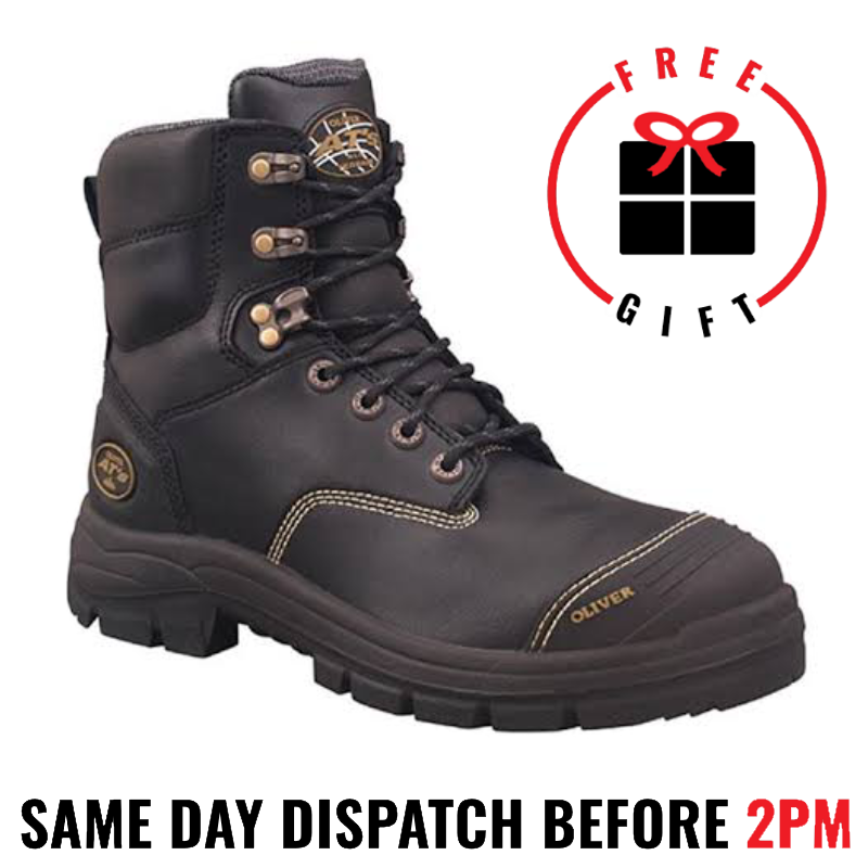 Oliver Work Boots 55345 Steel Cap Safety Black Leather Water Resistant The Boot Warehouse