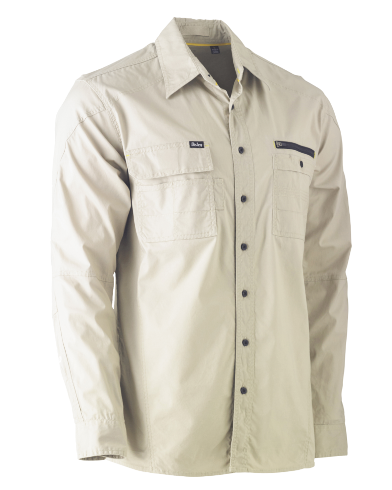 Bisley FLEX & MOVE™ Utility Work Shirt (BS6144) - Long Sleeve. - STRETCH COMFORT