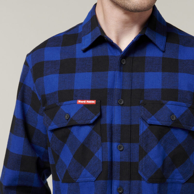 Hard Yakka Y07295 FOUNDATIONS Check Flannel Long Sleeve Work Shirt   -  WARM!!!