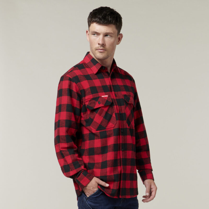 Hard Yakka Y07295 FOUNDATIONS Check Flannel Long Sleeve Work Shirt   -  WARM!!!