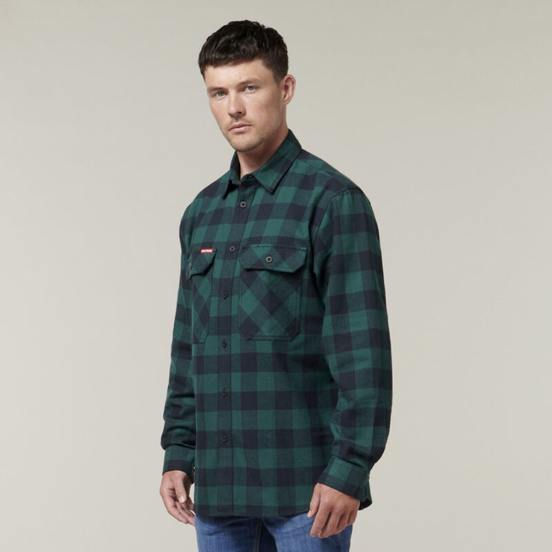 Hard Yakka Y07295 FOUNDATIONS Check Flannel Long Sleeve Work Shirt   -  WARM!!!
