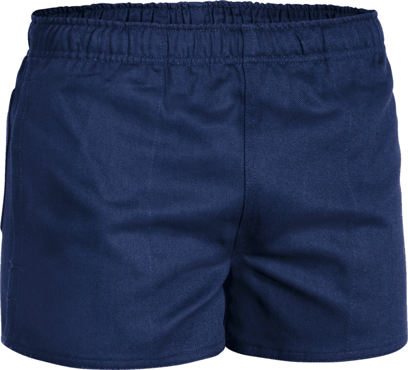 Bisley BSHRB1007 Mens Trade Workwear Rugby Shorts 100%Cotton - Elastic Waistband
