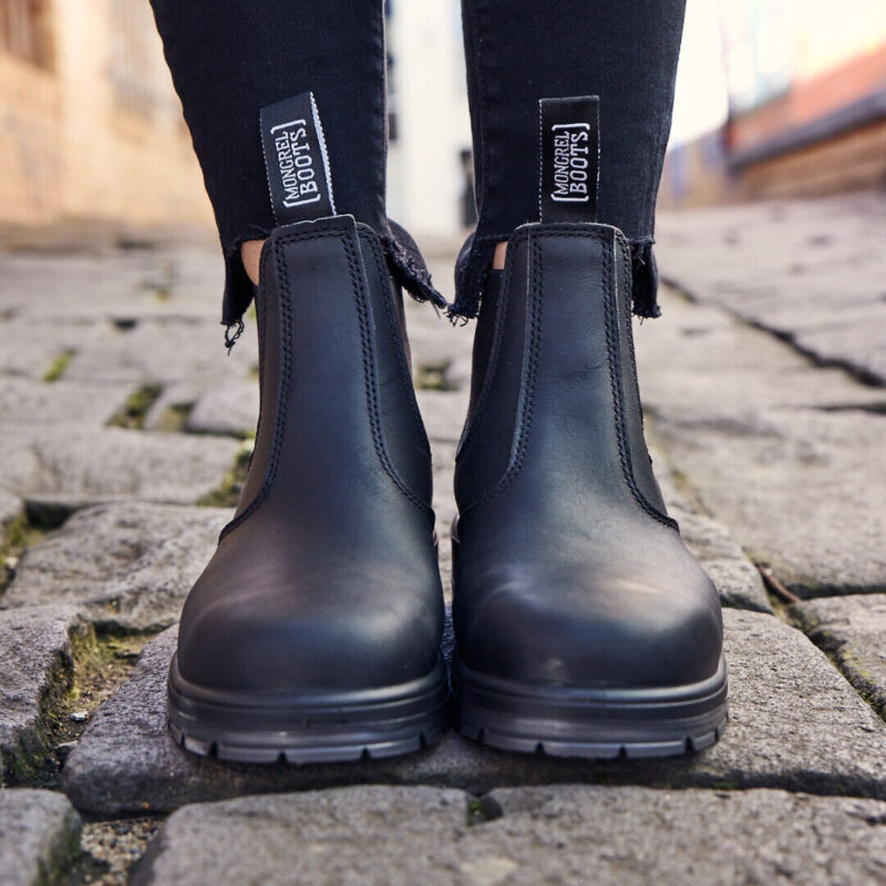 Mongrel K9 K91020 Black Lifestyle Casual Work Boots, Non Safety, Australian made