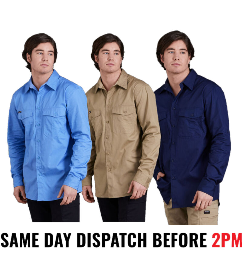 King Gee K14820 Workcool 2 Lightweight RipStop Long Sleeve breathable Work Shirt