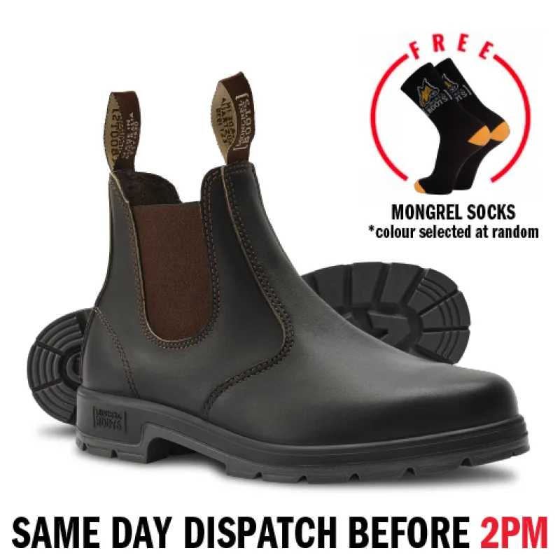 Mongrel K9 K91030 Brown Lifestyle Casual Work Boots, Non Safety, Australian made