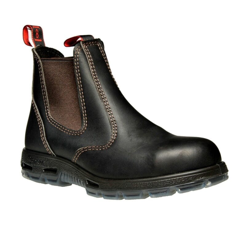 Redback USBOK Safety Elastic Sided Brown Pull On Work Boot - Australian Made!