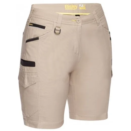 Bisley BSHL1044 Women's Cotton Cargo Shorts. Flex & Move