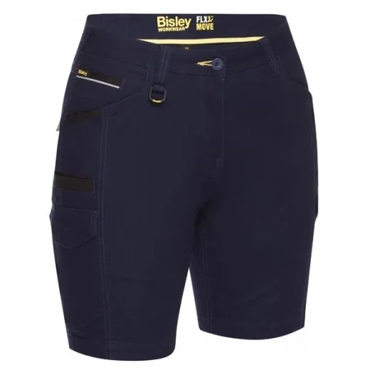 Bisley BSHL1044 Women's Cotton Cargo Shorts. Flex & Move