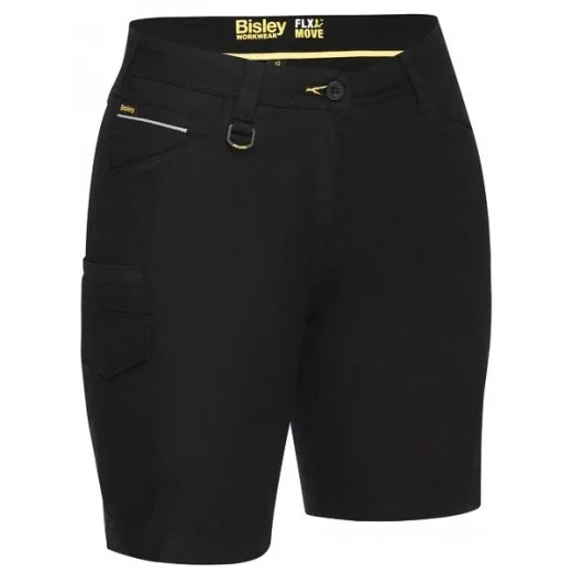 Bisley BSHL1044 Women's Cotton Cargo Shorts. Flex & Move