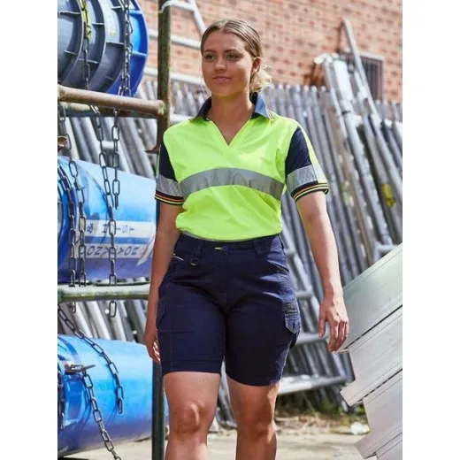 Bisley BSHL1044 Women's Cotton Cargo Shorts. Flex & Move