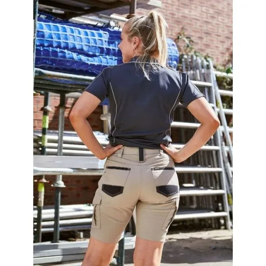 Bisley BSHL1044 Women's Cotton Cargo Shorts. Flex & Move