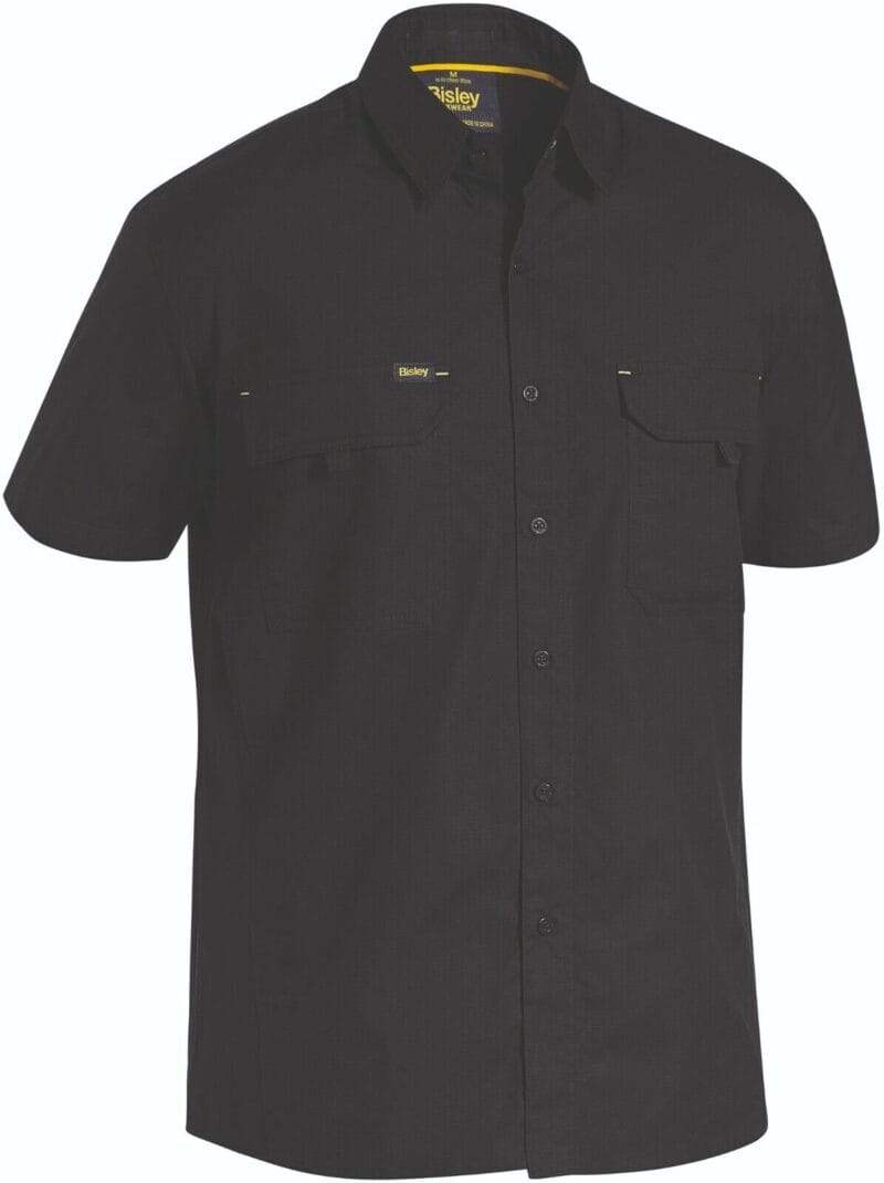 Bisley BS1414 Mens Work Shirt Ripstop Cotton X Airflow Ventilation Short Sleeve