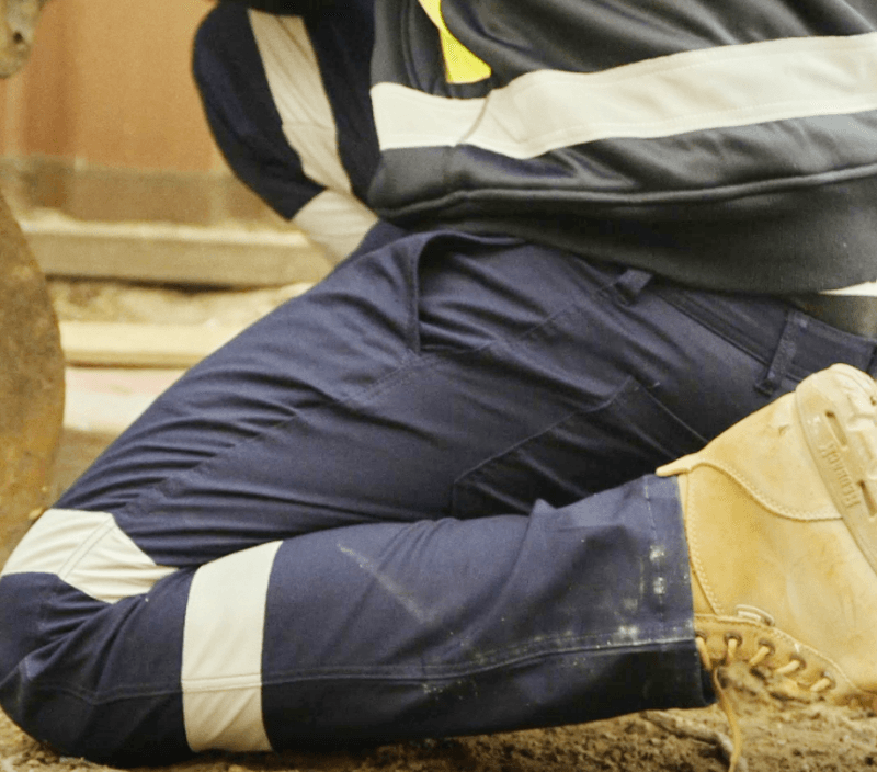 Bisley BP6008T Mens Workwear Taped Biomotion Stretch Cotton Drill Work Pants