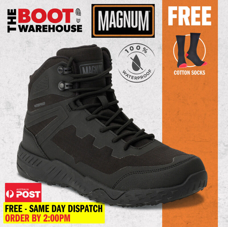 Magnum BOXER MID MBX600 Black Men's Soft Toe 100% Waterproof Lightweight Boot