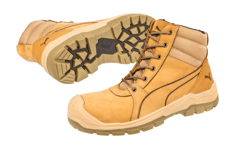 Puma Tornado WHEAT 630787 Safety Work Boot. Zip Side. Scuff cap. Nubuck Comfort