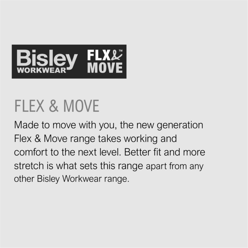 Bisley BPC6334T Workwear FLEX &MOVE Hi-Vis Taped Stretch Cargo Cuffed Work Pants
