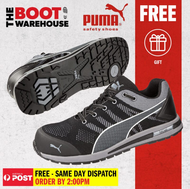 VEGAN, VEGETARIAN, NO LEATHER! - Puma 'ELEVATE' Composite Toe Safety Work Shoes