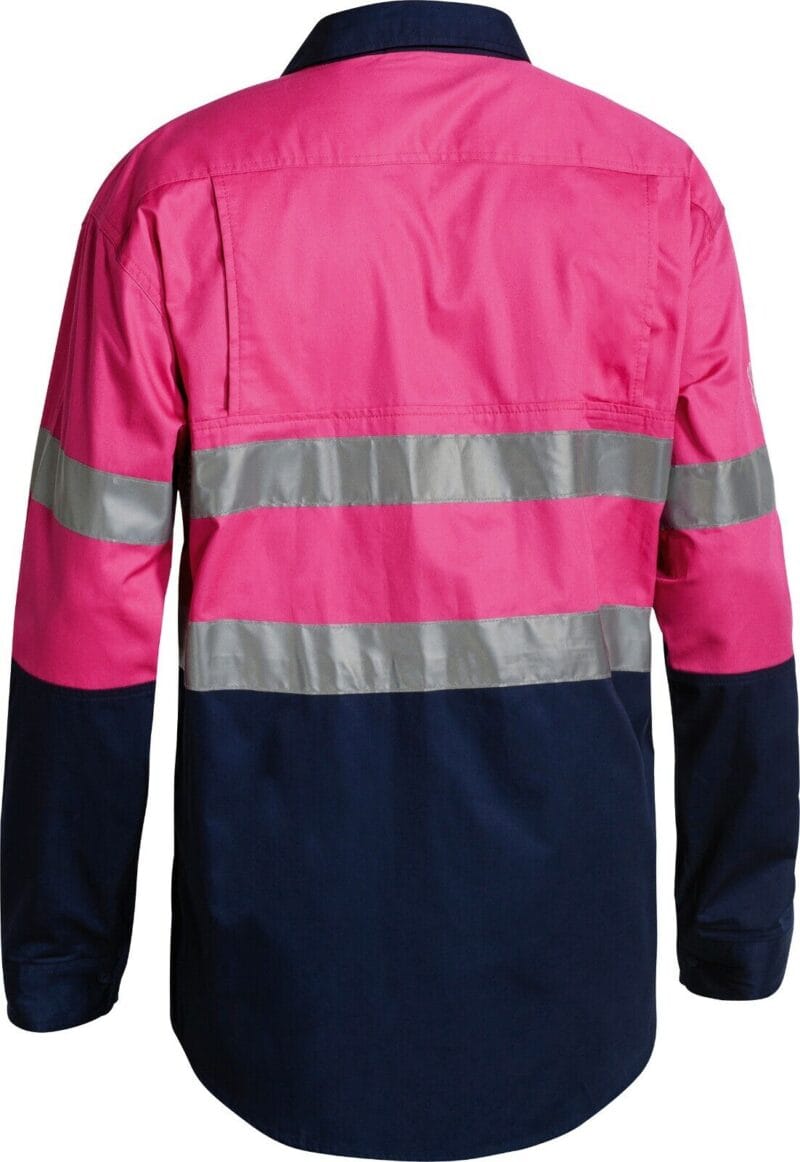 Bisley BS6896 Work Shirts Mens 3M Taped 2 Tone High Vis Cool Australian Dispatch