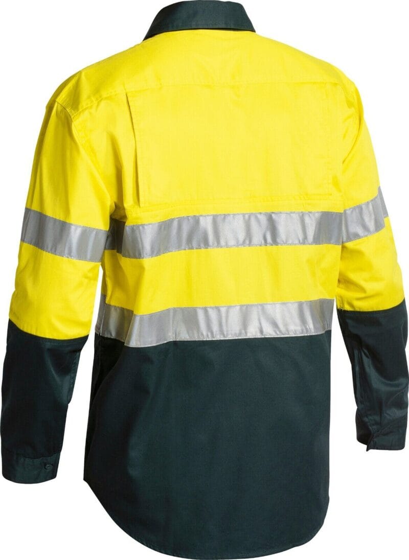 Bisley BS6896 Work Shirts Mens 3M Taped 2 Tone High Vis Cool Australian Dispatch