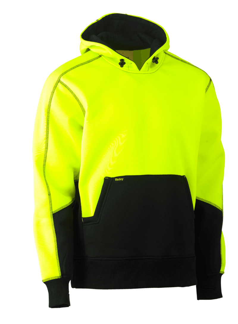 Bisley BK6619 HI-VIS SAFETY WORKWEAR FLEECE HOODIE 2 Tone Pullover