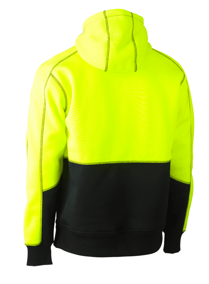 Bisley BK6619 HI-VIS SAFETY WORKWEAR FLEECE HOODIE 2 Tone Pullover