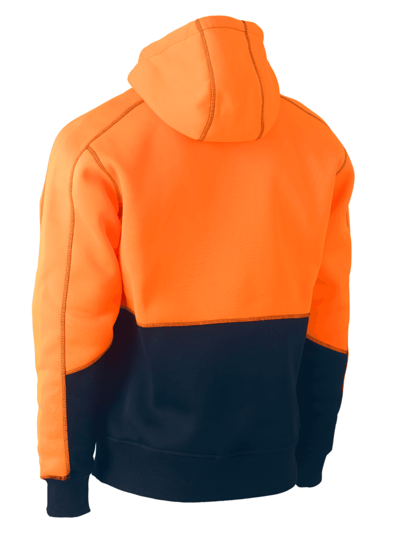 Bisley BK6619 HI-VIS SAFETY WORKWEAR FLEECE HOODIE 2 Tone Pullover