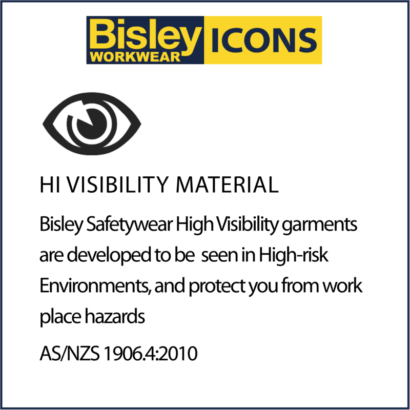 Bisley BK6619 HI-VIS SAFETY WORKWEAR FLEECE HOODIE 2 Tone Pullover