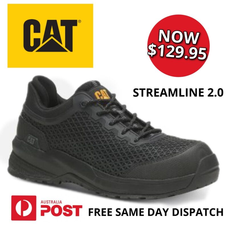 CAT "STREAMLINE 2.0" Black Composite Toe Safety Work Jogger - ON SALE!