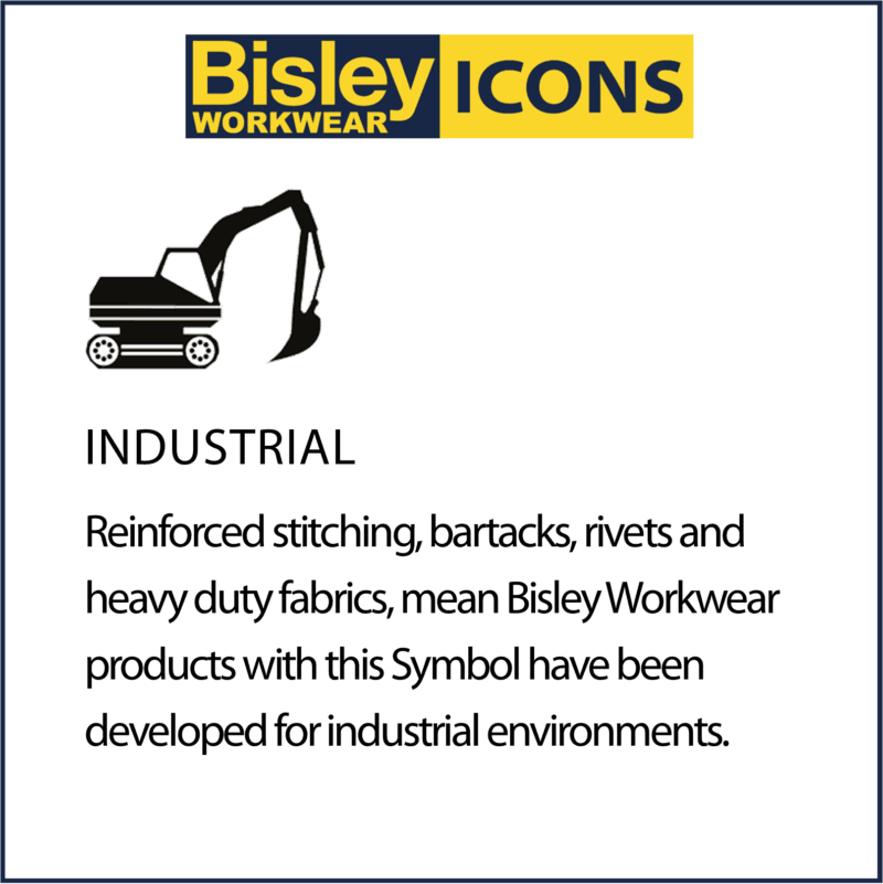 Bisley BSC6267 Men's Workwear Hi-Vis CLOSED FRONT Cotton Drill Shirt Long Sleeve