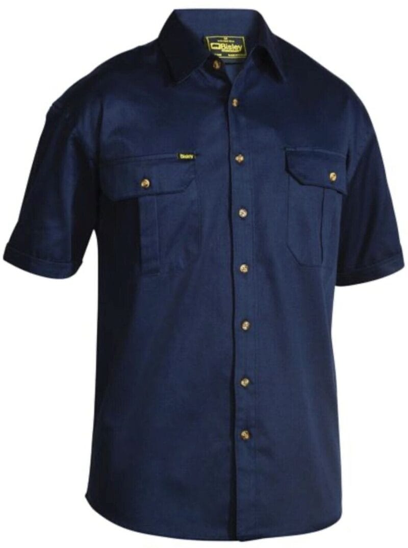 Bisley BS1433 Short Sleeve Work Shirt Original Cotton Drill AUSTRALIAN DISPATCH