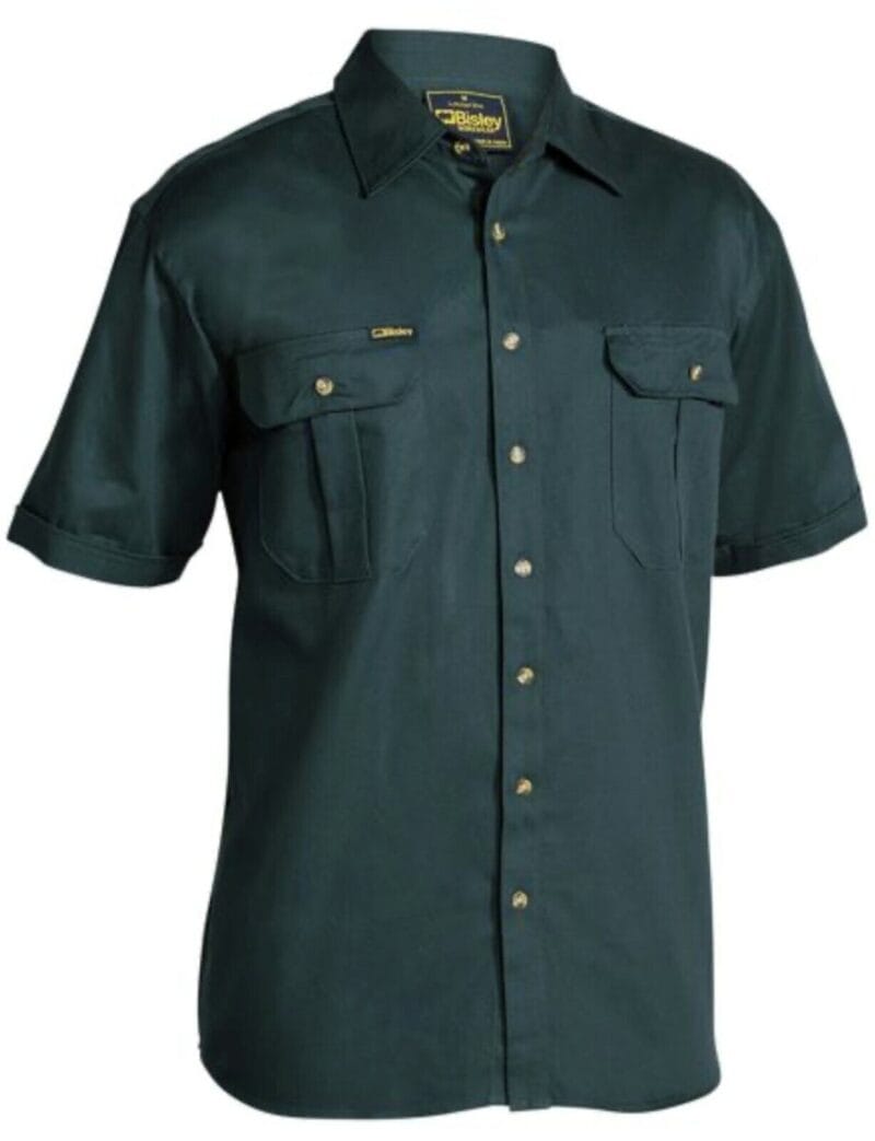 Bisley BS1433 Short Sleeve Work Shirt Original Cotton Drill AUSTRALIAN DISPATCH