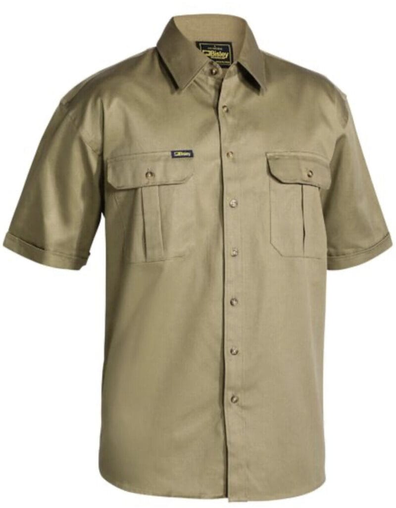 Bisley BS1433 Short Sleeve Work Shirt Original Cotton Drill AUSTRALIAN DISPATCH