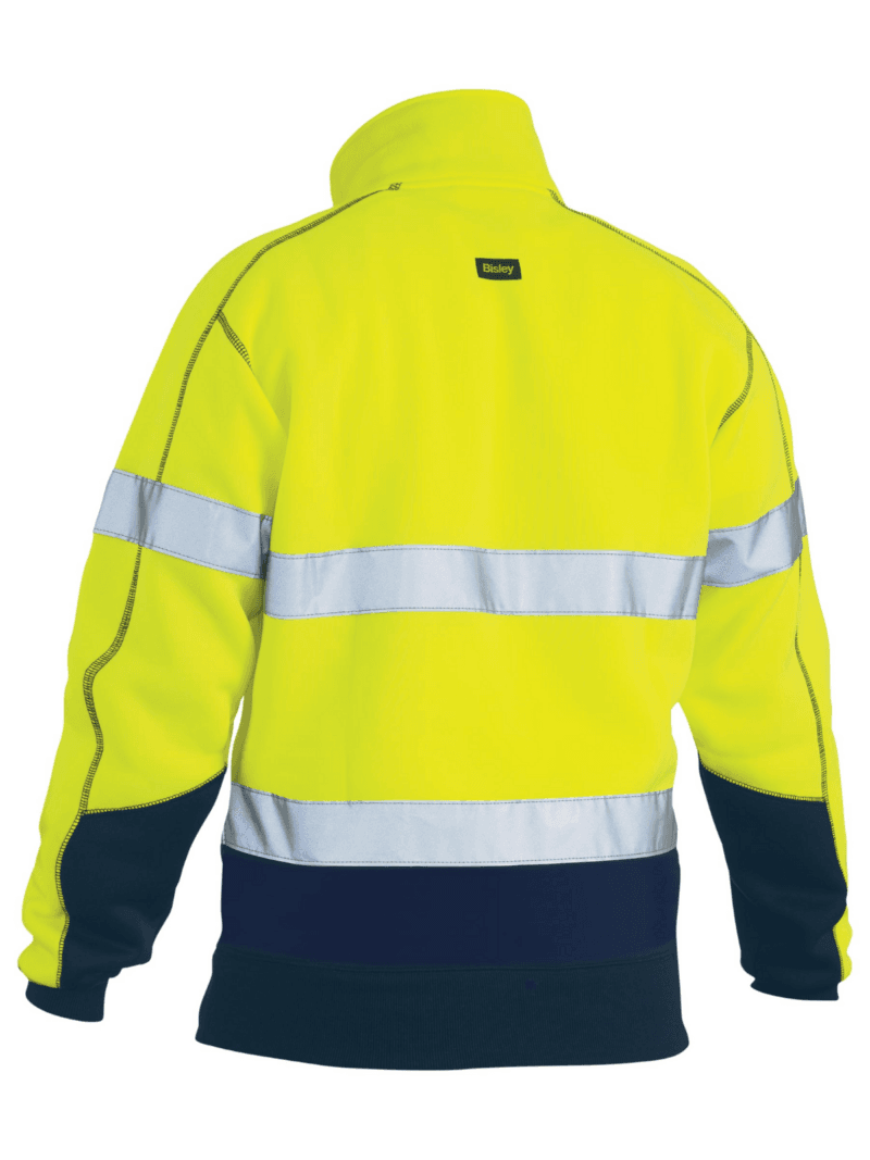 Bisley BK6989T Hi-Vis Taped Safety Workwear Fleece Pullover - 2 Tone Rib Cuffs