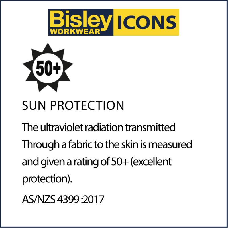 Bisley BS6267 Work Shirt 2 Tone 'HI VIS' Long Sleeve 100% Cotton Drill UPF 50+