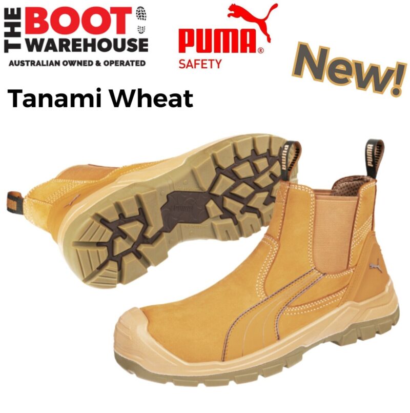 Puma Work Boots 630267 Tanami Wheat, Composite Safety, Elastic Sided, PRE ORDER