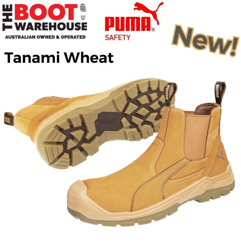 Puma Work Boots 630377 Tanami Wheat, Composite Safety, Elastic Sided, PRE ORDER