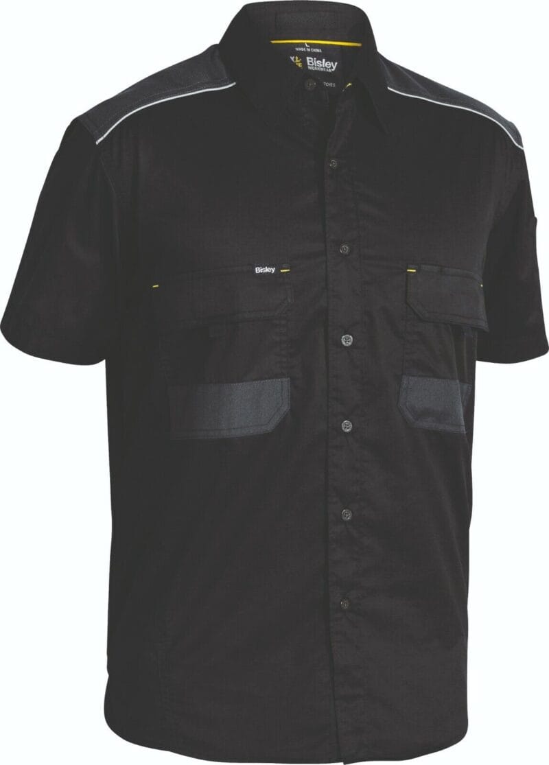 Bisley BS1133 FLEX & MOVE™ - MECHANICAL STRETCH Short Sleeve Work Shirt - NEW!