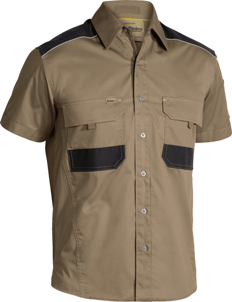 Bisley BS1133 FLEX & MOVE™ - MECHANICAL STRETCH Short Sleeve Work Shirt - NEW!