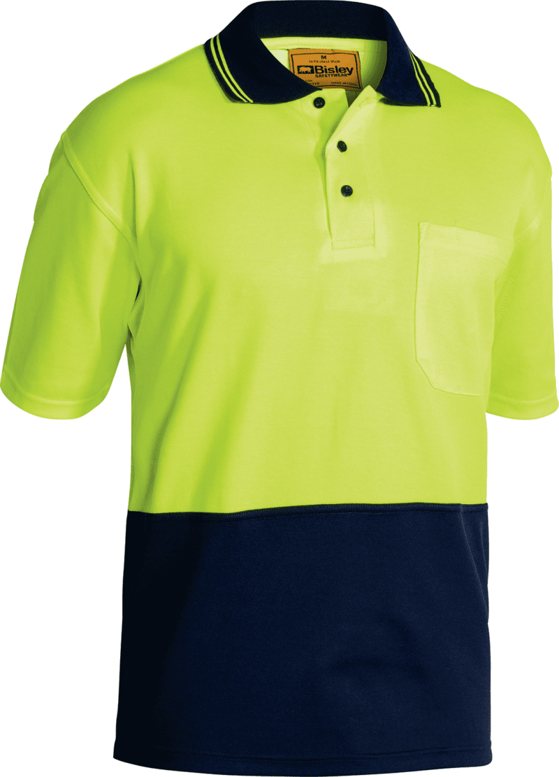 Bisley BK1234 Hi-Vis 2 Tone Safety, Polo Shirt. Cotton / Polyester. Short Sleeve
