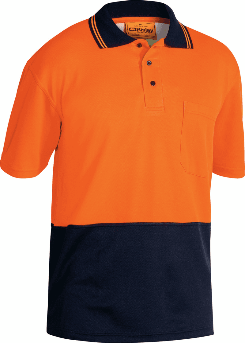 Bisley BK1234 Hi-Vis 2 Tone Safety, Polo Shirt. Cotton / Polyester. Short Sleeve